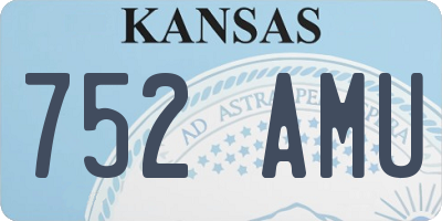 KS license plate 752AMU