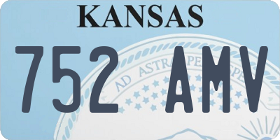 KS license plate 752AMV
