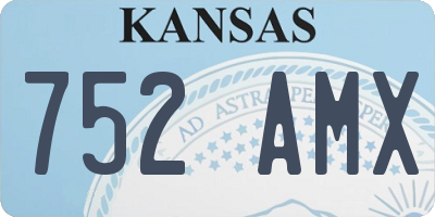 KS license plate 752AMX
