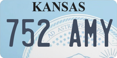 KS license plate 752AMY