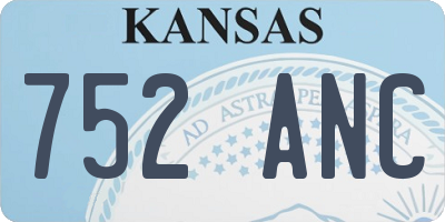 KS license plate 752ANC
