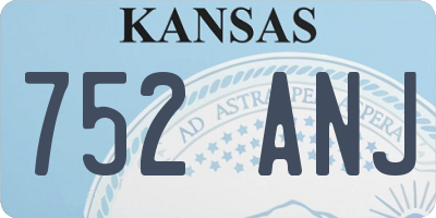 KS license plate 752ANJ