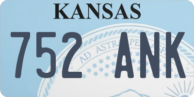 KS license plate 752ANK