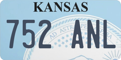 KS license plate 752ANL