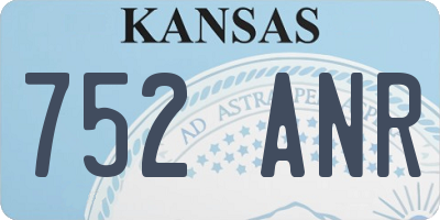 KS license plate 752ANR