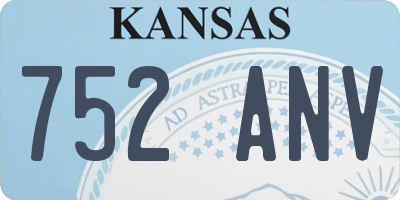 KS license plate 752ANV