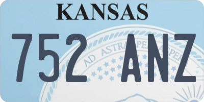 KS license plate 752ANZ