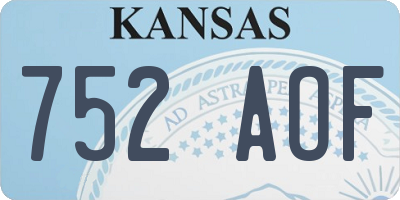 KS license plate 752AOF