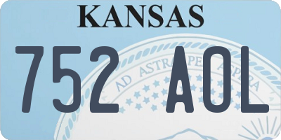 KS license plate 752AOL