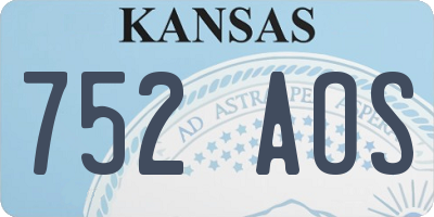 KS license plate 752AOS
