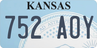KS license plate 752AOY