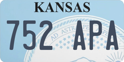 KS license plate 752APA