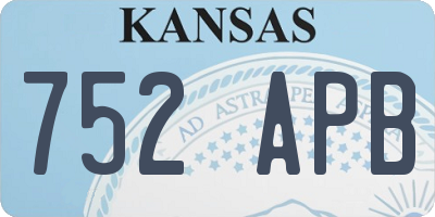 KS license plate 752APB