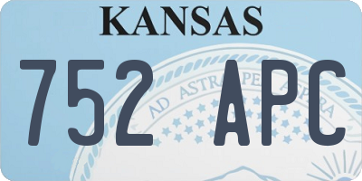 KS license plate 752APC