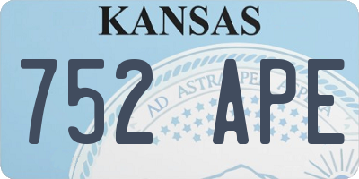 KS license plate 752APE
