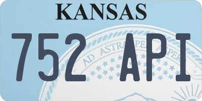 KS license plate 752API