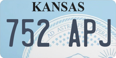 KS license plate 752APJ