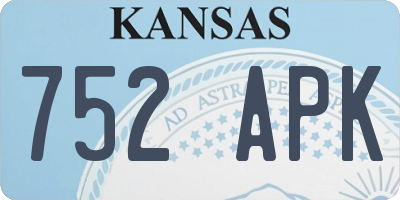 KS license plate 752APK