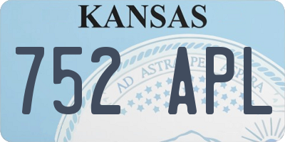 KS license plate 752APL