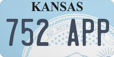 KS license plate 752APP