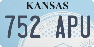 KS license plate 752APU