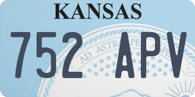 KS license plate 752APV