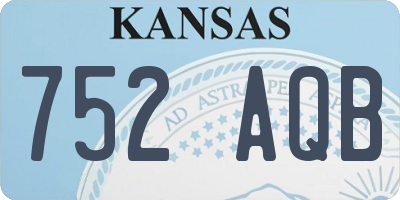 KS license plate 752AQB