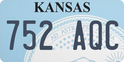 KS license plate 752AQC