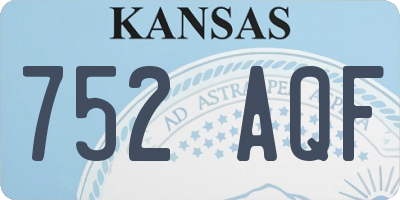 KS license plate 752AQF