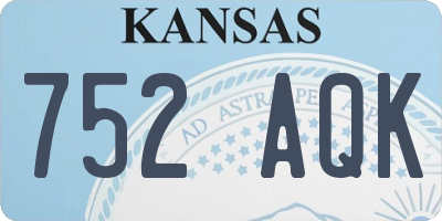 KS license plate 752AQK
