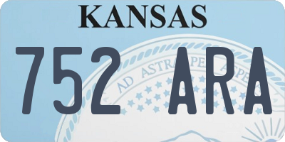 KS license plate 752ARA