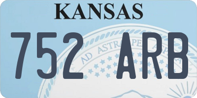 KS license plate 752ARB