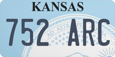 KS license plate 752ARC