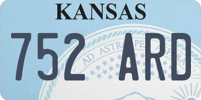 KS license plate 752ARD