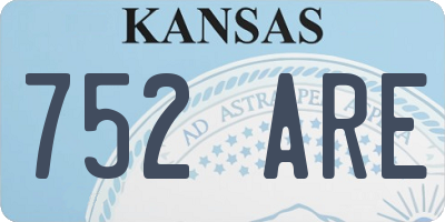 KS license plate 752ARE