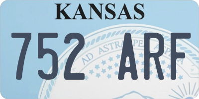 KS license plate 752ARF