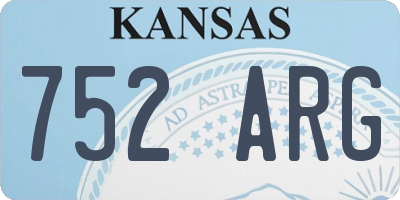 KS license plate 752ARG