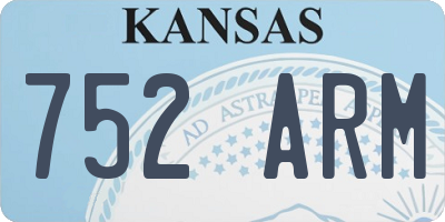 KS license plate 752ARM