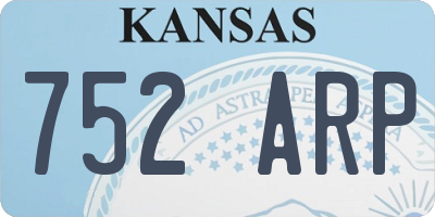 KS license plate 752ARP