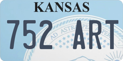 KS license plate 752ART