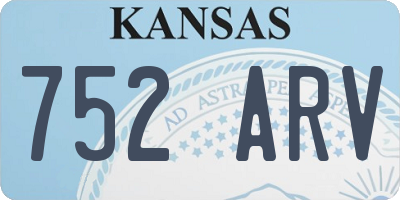KS license plate 752ARV