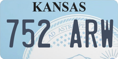 KS license plate 752ARW