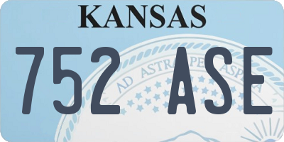 KS license plate 752ASE