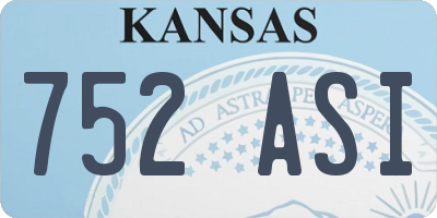 KS license plate 752ASI