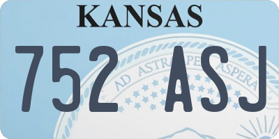 KS license plate 752ASJ