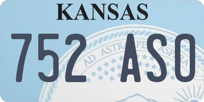 KS license plate 752ASO