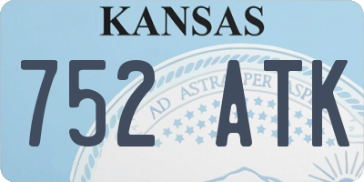 KS license plate 752ATK