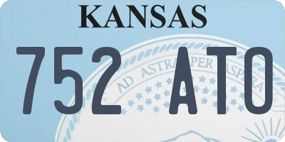 KS license plate 752ATO