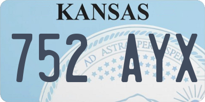 KS license plate 752AYX