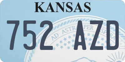 KS license plate 752AZD